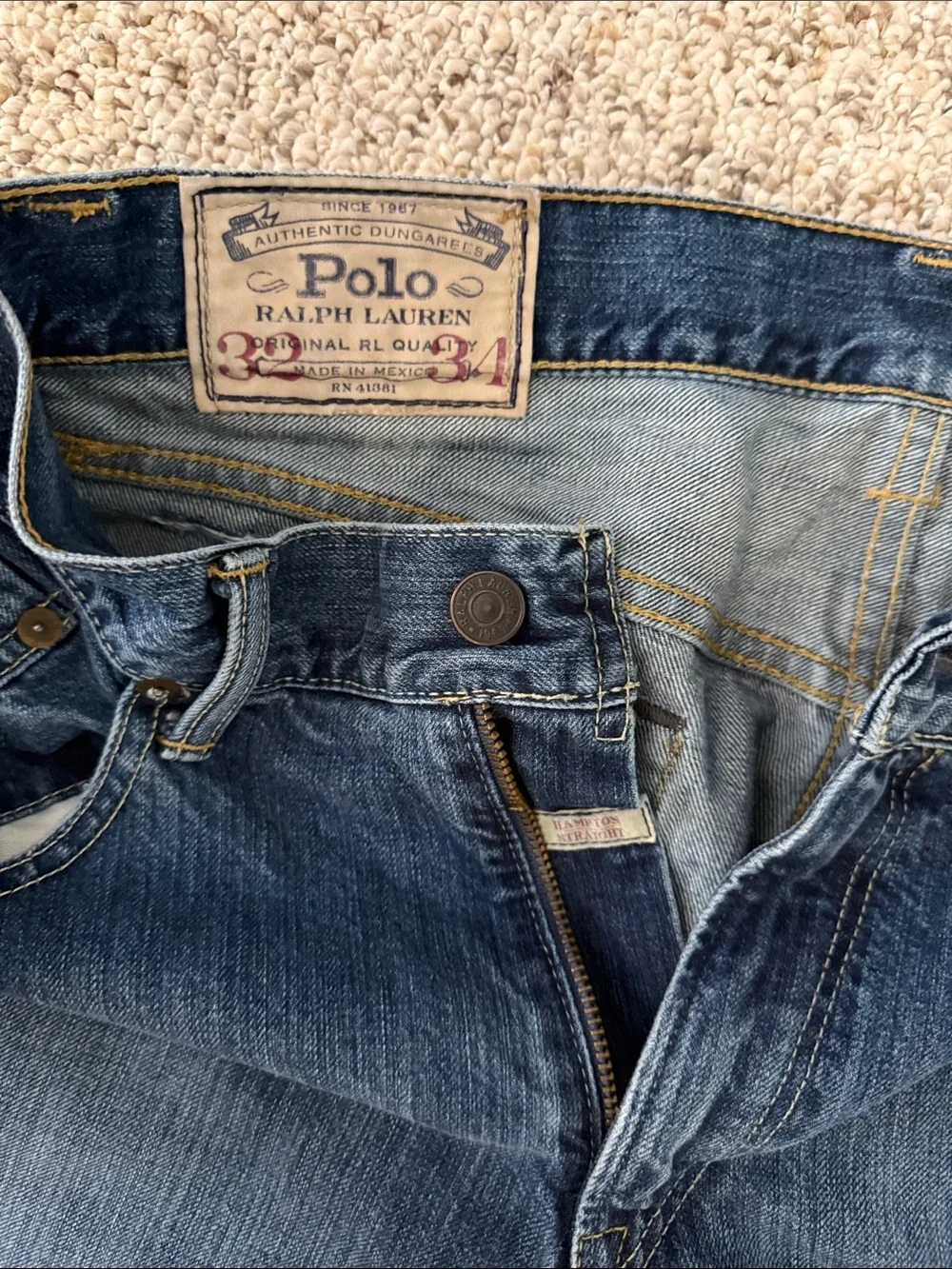 Polo by Ralph Lauren Men’s Blue Denim Jeans 32/34